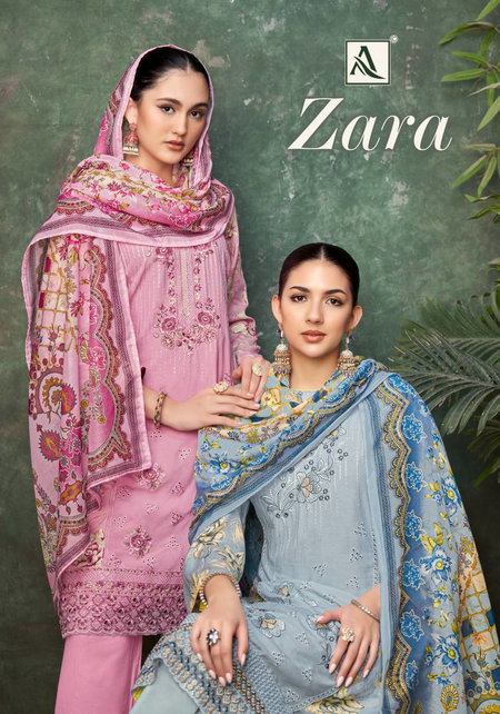 Zara By Alok Viscose Rayon Printed Dress Material Whlesalers In Delhi